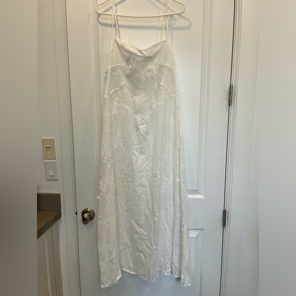 Flowy Embroidered Dress with Laced Back
